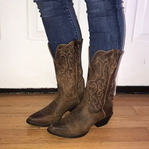 Justin Boots — distressed cowboy boots!